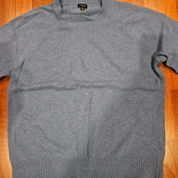 J.Crew Crewneck Sweater – Light Heathered Blue | Classic Cotton Essential - Picture 3 of 7